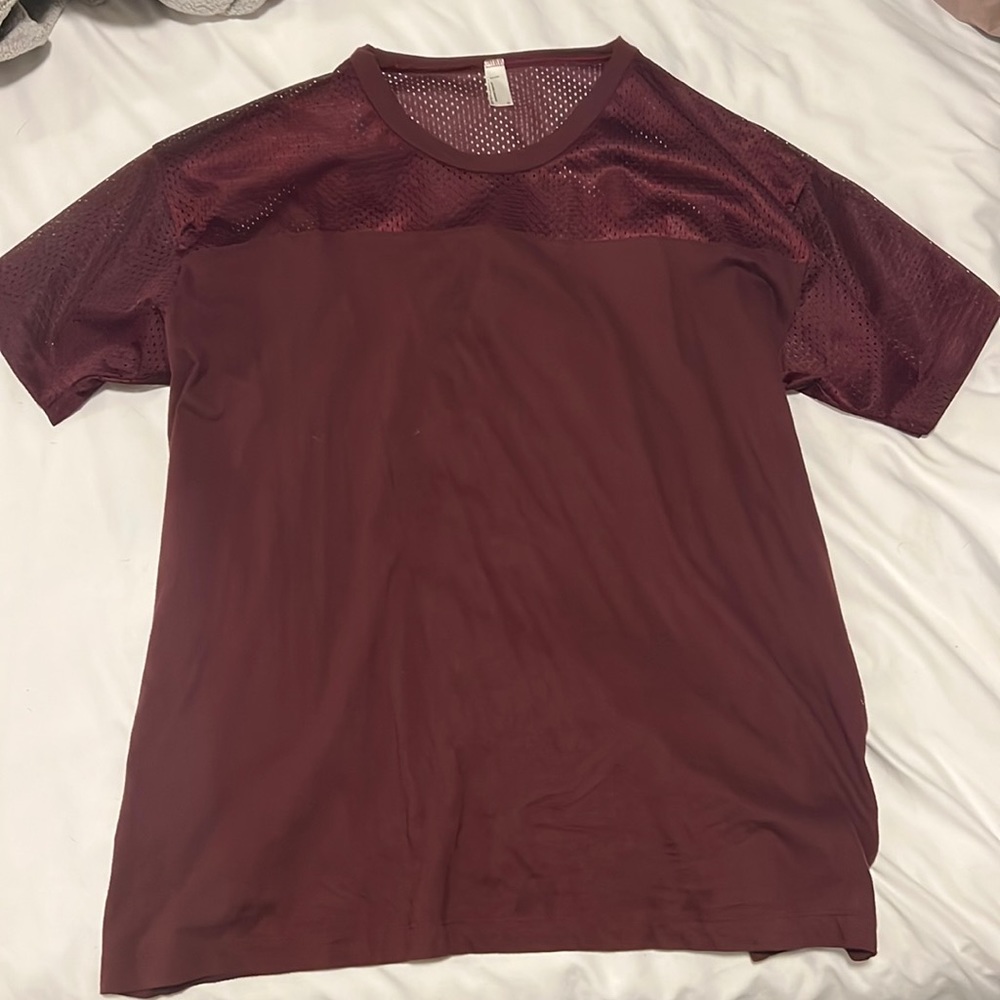 American Apparel Maroon Jersey Top - size XL